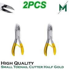 Professional Small Toenail Nipper Half Gold Stainless Steel Precision Nail Cutte