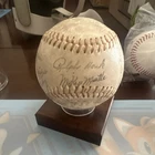 Mickey Mantle Signed Baseball New York Yankees Multi-Signed Display Case