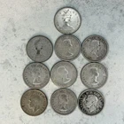9 Canadian 80% Silver Dimes $0.90 Face Value plus one 50% Silver Canadian Dime
