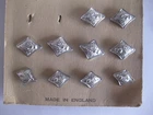 Scottish Thistle Buttons Silver Toned Two Sizes ( Lot of 10 )