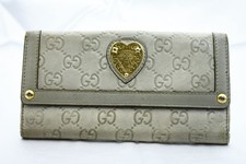 Gucci Heart Crest Long Wallet Leather Guccissima W hook 208566 486430