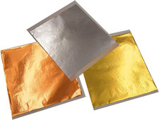 300 Sheets Gold Leaf Sheets, Large 5.3 X 5 Inches Metallic Foil Paper for Resin