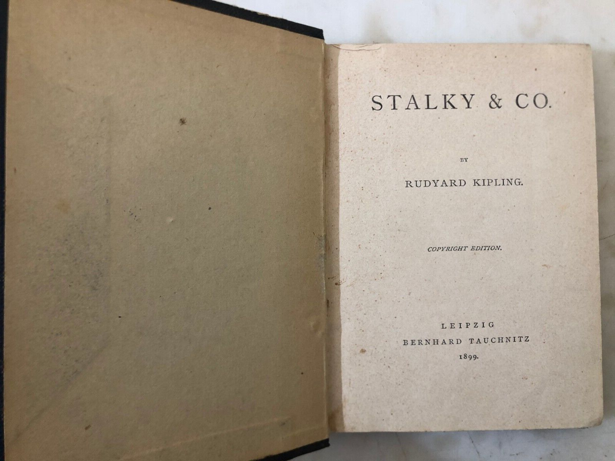 Antico Raro Libro Rudyard Kipling Stalky 1899 Prima edizione