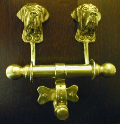 ENGLISH MASTIFF Bronze DUET Door Knocker