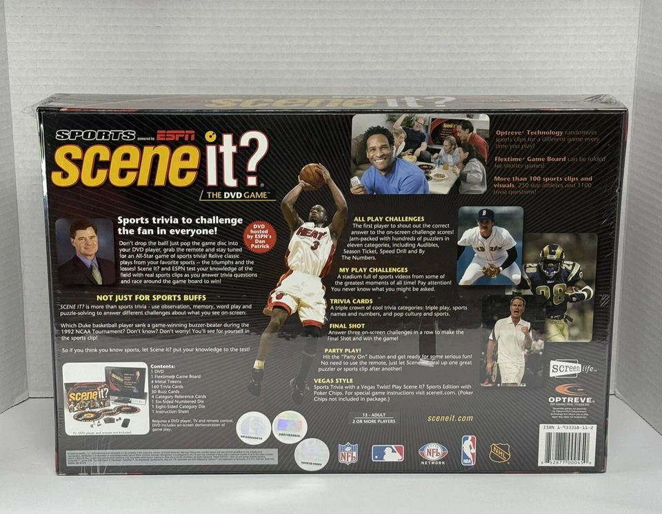 ESPN Scene It? DVD Trivia Board Game Factory Sealed 2005 Optreve - Image 2 of 3