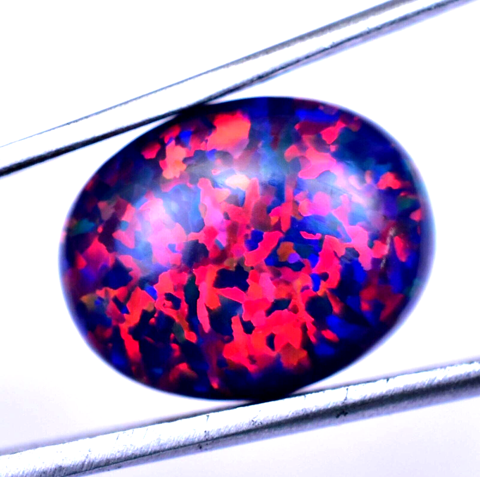 Opale Aurore Naturelle 52,95 Carats - Jeu De Couleurs - Cabochon Certifié AGL - Neuf