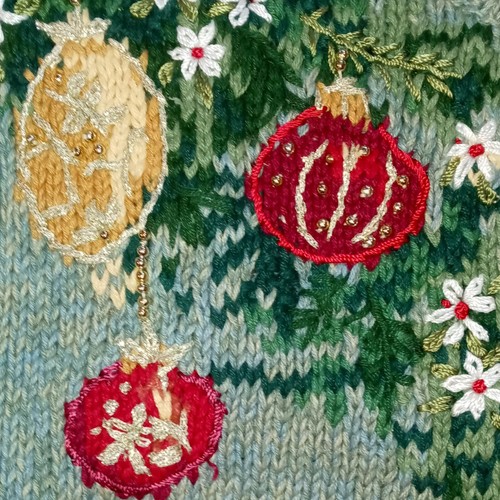 Tiara International VTG 2001 Size M Cardigan Green Christmas Ugly Sweater Beaded - Picture 10 of 24