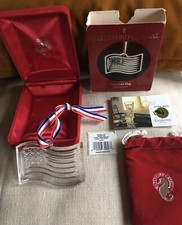 Waterford Crystal American Flag SPIRIT OF AMERICA Patriotic Xmas Ornament 108601