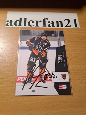 DEL 22-23 2022-2023 SIGNIERT Gerrit Fauser Grizzlys Wolfsburg
