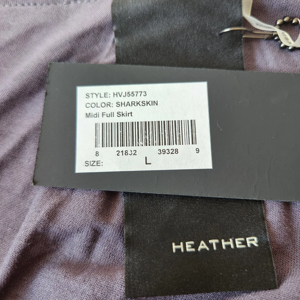 Heather By Bordeaux Womens Midi Skirt Size Large Gray Pleated New - Image 2 of 4