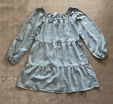 Amadi Antropologie Verity Tiered Tunic Dress sage green boho romantic Comfy