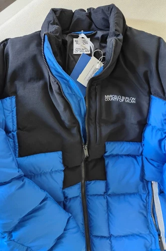 Marcelo Burlon County Of Milan Cross Block Nylon Down Jacket Sz Mens XL image 4