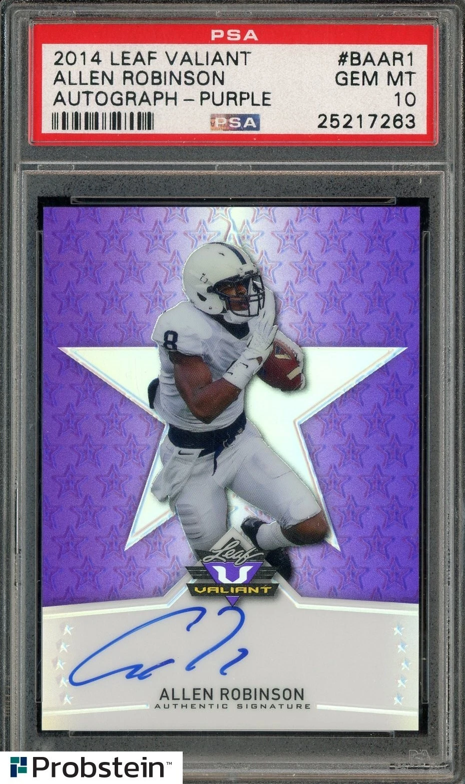 Allen Robinson Leaf Valiant #BAAR1 Autograph-Purple