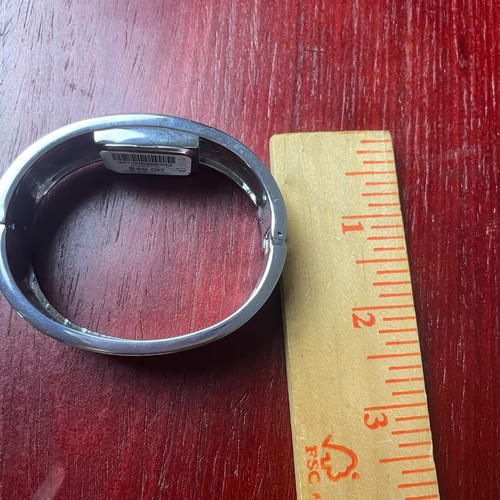 Chico's Uhr Damen silberfarben blau Emaille Armreif Manschette braucht Batterie nicht getestet - Bild 7 von 9
