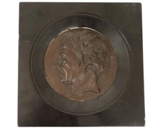 Bas-Relief Sculpture Plaster Profile Portrait Baron Desgenettes 19th Century