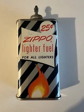 Rare Vintage Zippo Lighter Fluid Can Container 1949-1955 Screw On, Exc Condition