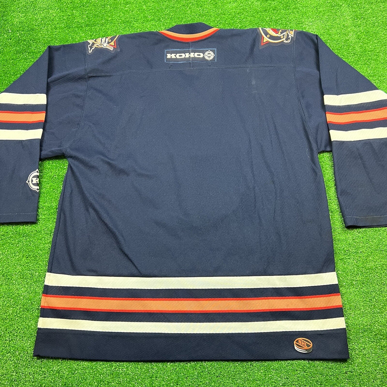 Vintage Edmonton Oilers KOHO Navy Jersey Mens Size Large Authentic