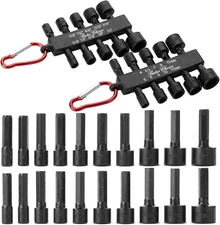 20pc Power Nut Driver Set - Metric & SAE - 1/4" Hex Shank - Impact Rated