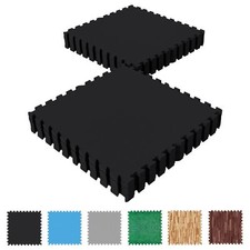 GORILLA SPORTS® Bodenschutzmatten Set 16 x Puzzlematte EVA Unterlegmatte Fitness