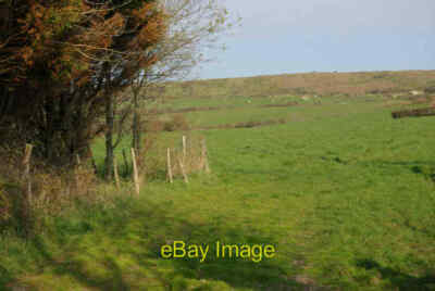Photo 6x4 Farmland near Chale A footpath leads across this field towards  c2007