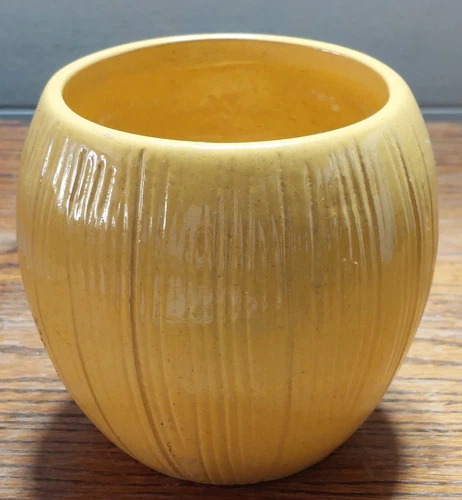 Frankoma Coconut T7 Yellow Tiki Planter