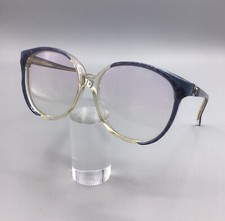 Valentino Vintage 116 C7 NOS Women Butterfly Cat-Eye Eyeglasses Crystal Blue