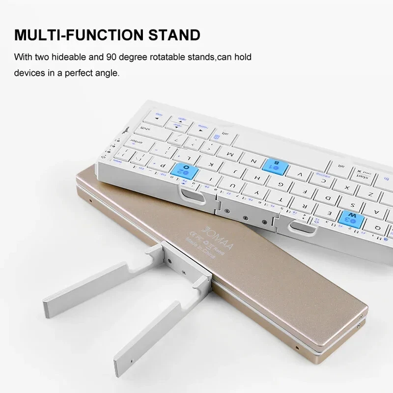 Foldable Bluetooth Keyboard Rechargeable Keyboard Mini Folding Wireless Keyboard - Image 3 of 4