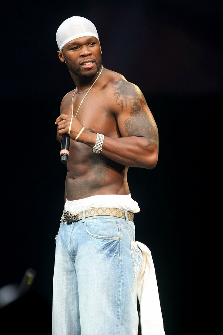 50 Cent Hip Hop Rapper Musician Muscle Print Wall Art Home Decor
