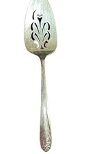 Vintage WM Rogers Cake Pie Server Spoon Silverplate Tupperware Rose Pattern