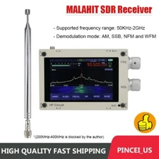 Hifi Audio 50KHz-2GHZ MALAHIT SDR DSP SDR Receiver Radio AM/SSB/NFM/WFM 1.10C