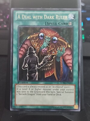 A Deal with Dark Ruler - 1st Edition - Rare Foil - Yugioh Spell Card -  Vintage | eBay