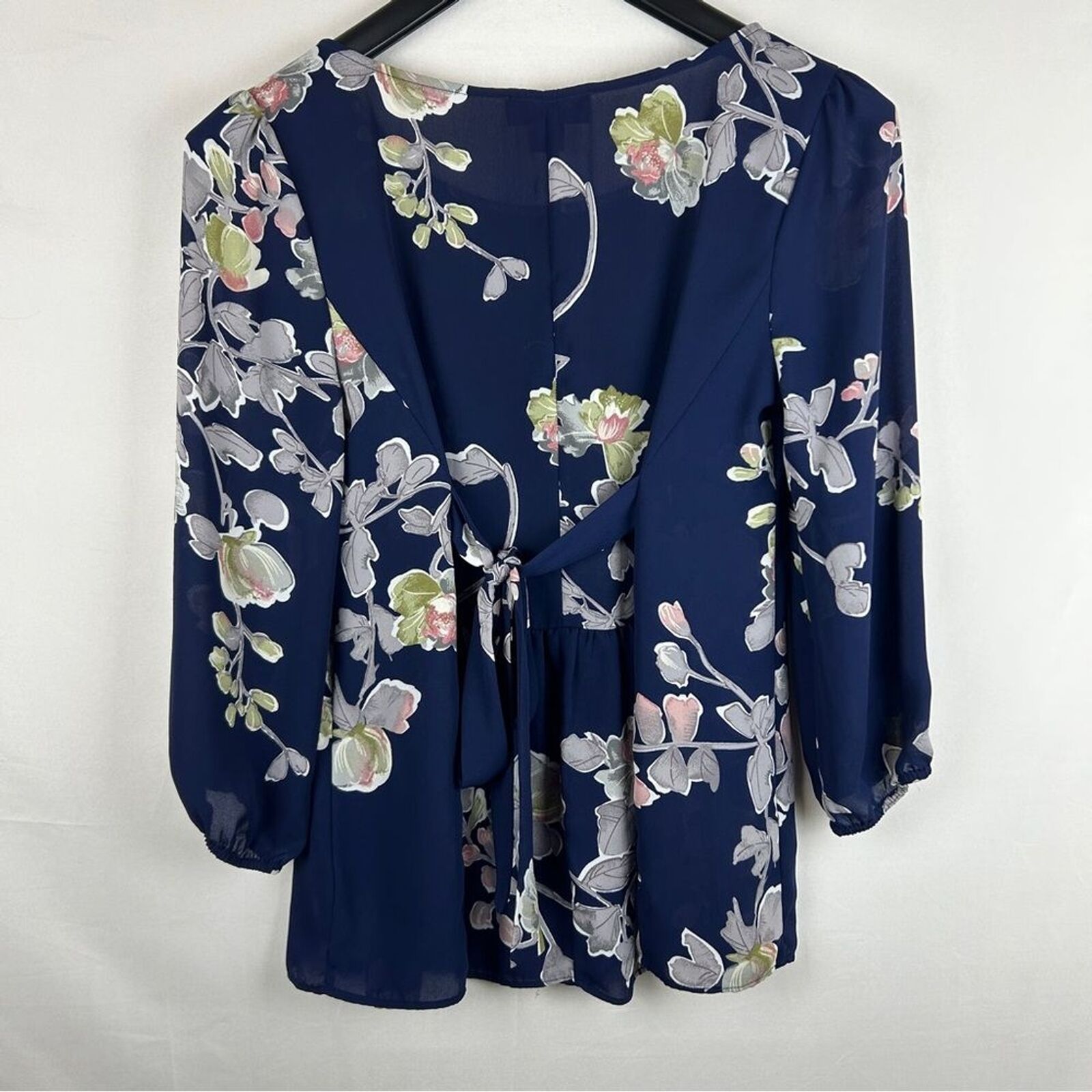 Anthropologie Maple floral chiffon blouse top S - image 3