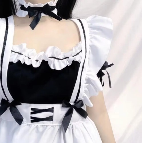 Maid Costume Cosplay Sweet Lolita Women's Men Femboy Anime Clothes Fashion-Cute - Picture 4 of 13