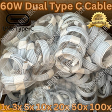 Lot 60W USB-C to Type-C Cable PD Fast Charger For Samsung Macbook iPhone 15 16
