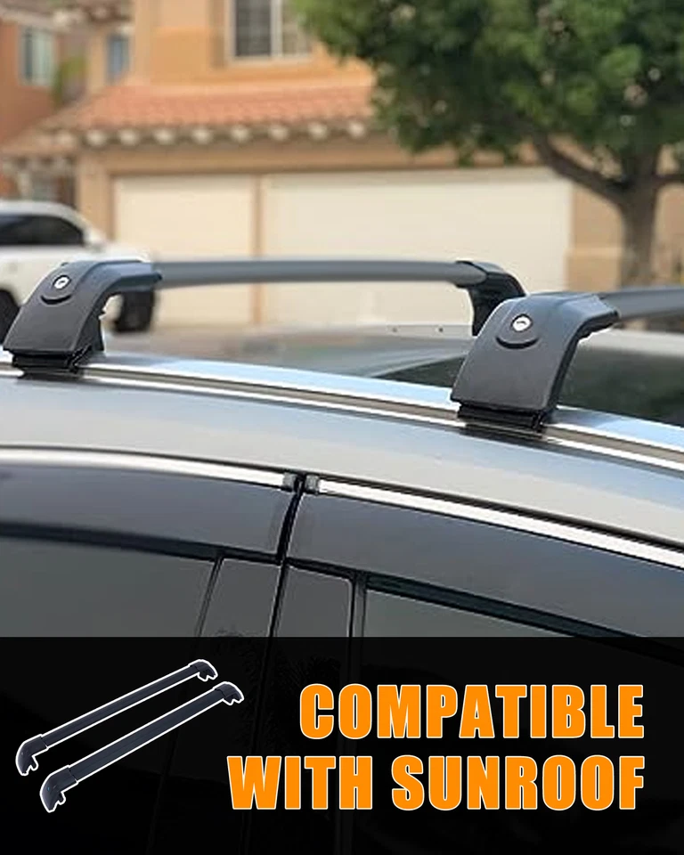 Barras transversales bloqueables para barras de carga techo negras Lexus Nx 200t 300 300h 2015-2021 Foto 4 de 4