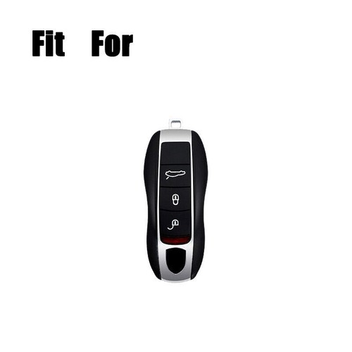 Zinc Alloy Silicone Car KeyCase Cover For Porsche Cayman Macan Panamera 718 911 - Foto 2 di 16