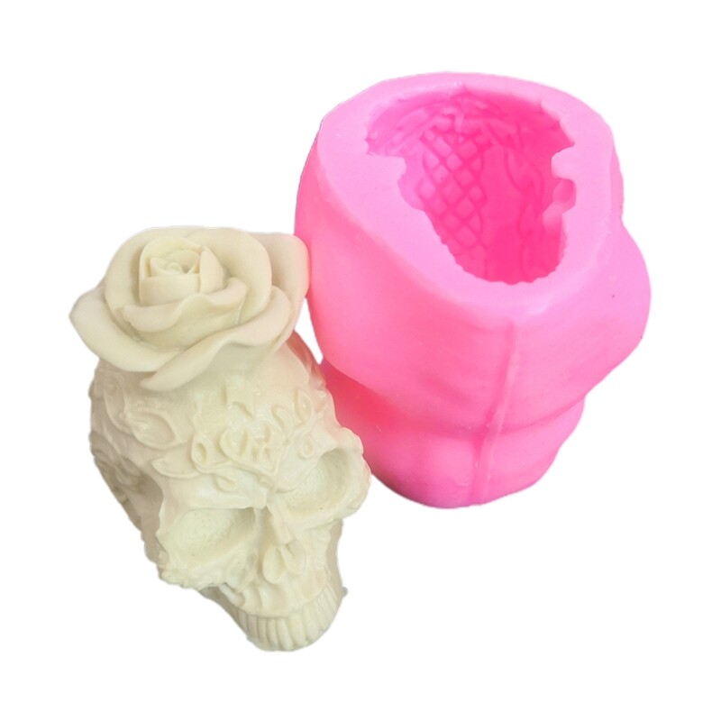 Flower Skull Silicone Mold Resin Epoxy Casting Making DIY Soap Jewelry