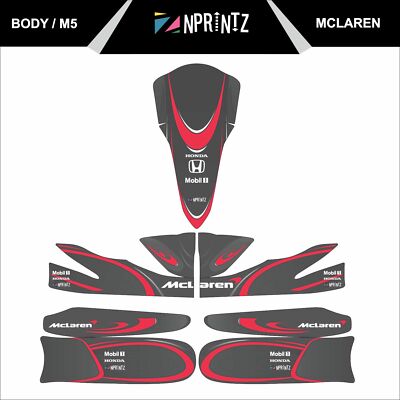 M5 CADET MCLAREN KART STICKER KIT - KARTING - OTK - EVK-CADET-ROOKIE HONDA