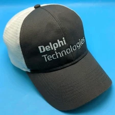 DELPHI TECHNOLOGIES hat gray white adjustable snapback cap