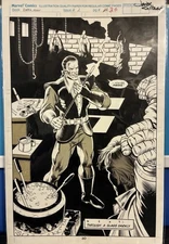 Darkman #2 Pg 30 Original Comic Art End Splash Signed Javier Saltares Pepoy