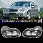 For Mercedes Benz C-Class W203 2001-2007 Pair Clear Headlight Lens Shell Cover