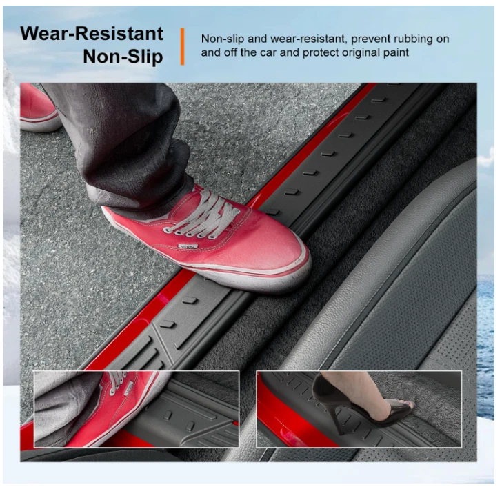 Protector de umbral de puerta compatible con Kia Telluride 2020-2025 4 piezas accesorios Foto 4 de 4