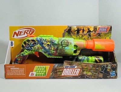 NERF Zombie Driller Dart Blaster w/ 16 Nerf Elite Darts
