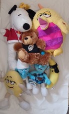 Lot Of 7 Plush Toys - Snoopy Smurfs Angry Birds M M