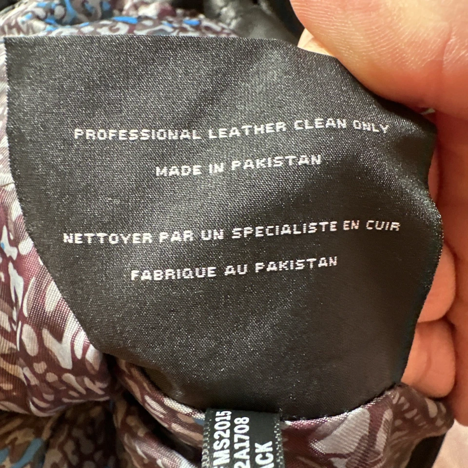 Marc NEW YORK Cuero Para Mujer Talla Pequeña Negro Moto Chaqueta Motociclista Jefe Cremallera Bombardero Foto 4 de 4