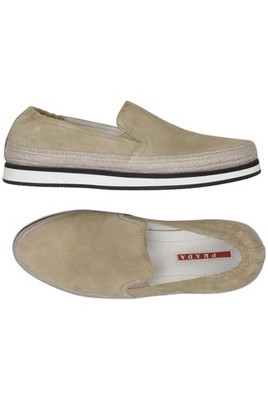 Prada Halbschuh Damen Slipper feste Schuhe Gr. 35 Beige #nn5jph6