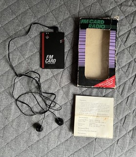 Vintage FM Card Radio In Original Box With Leaflet and Earphones