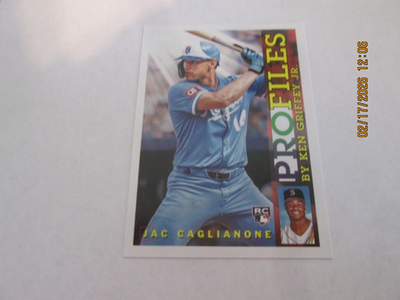 JAC CAGLIANONE 2026 TOPPS 75 SERIES 1 PROFILES BY GRIFFEY JR