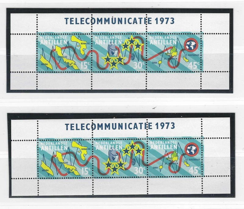Netherlands Antilles 1973 Scott 354a Telecommunicate Souvenir Sheet [2] MNH