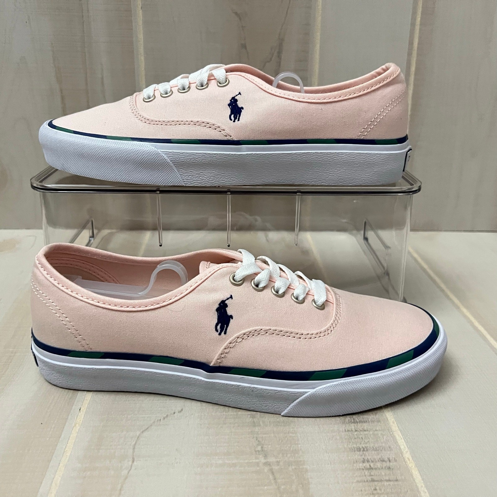 POLO RALPH LAUREN KEATON PONY SK LTL UOMO TAGLIA 7D SNEAKERS COLORE ROSA NAVY PONY